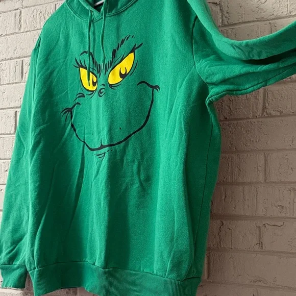 Green Hoodie with Grinch Face - Picture 4 of 6